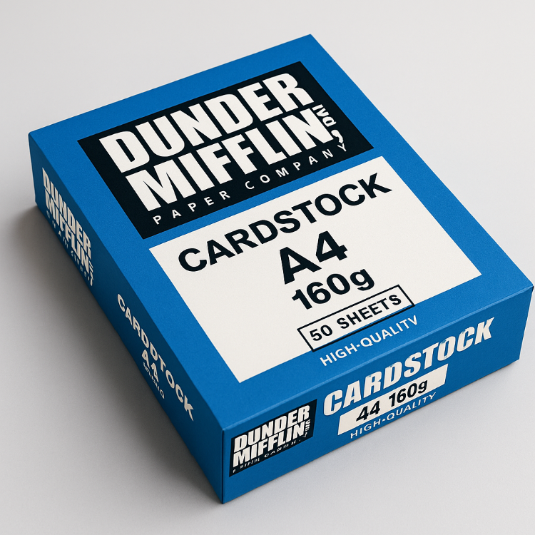A ream of thick A4 cardstock paper, 160g, suitable for covers and crafts.