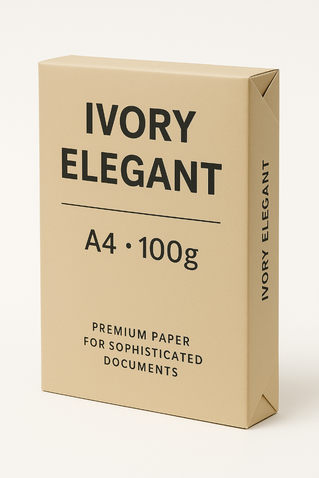 A soft ivory A4 sheet, 100g, perfect for invitations or premium correspondence.